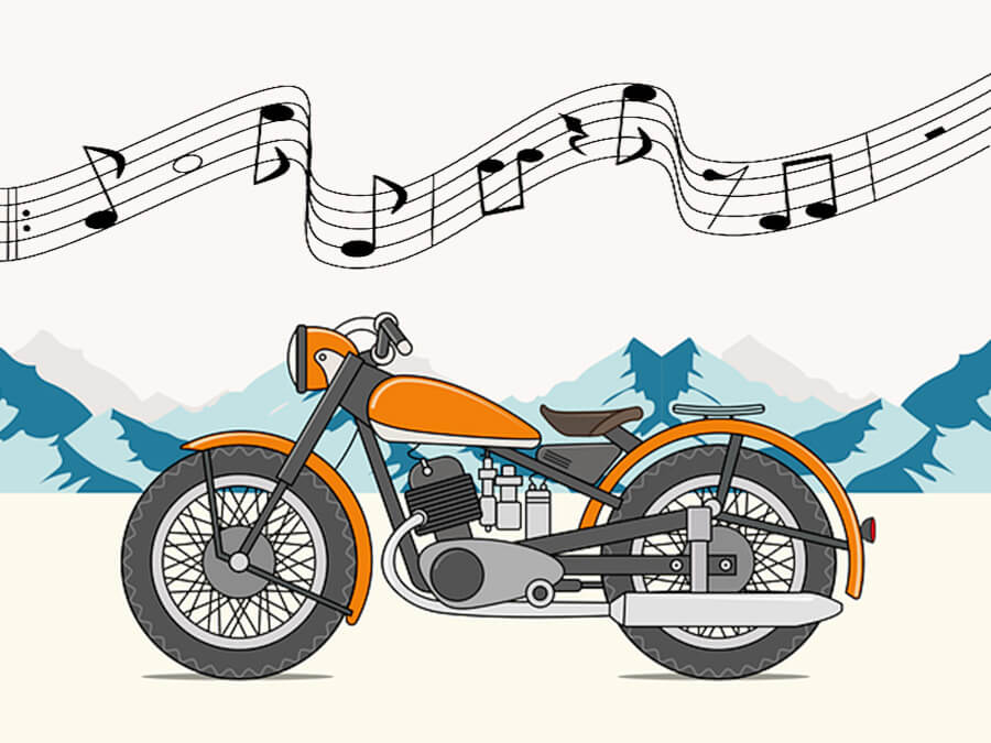 バイクと音楽